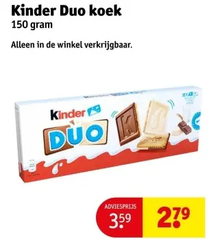 Aanbieding: Kinder Duo koek