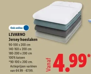 Aanbieding: Jersey hoeslaken