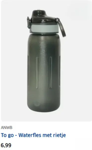 Aanbieding: ANWB To go - Waterfles met rietje