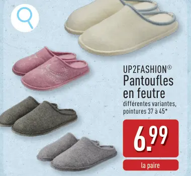 Offre: Pantoufles en feutre