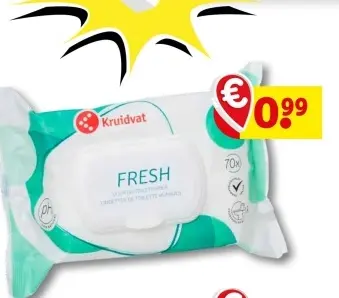 Offre: Kruidvat Lingettes de Toilette Humide Fresh