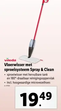 Aanbieding: Vloerwisser met sproeisysteem Spray & Clean