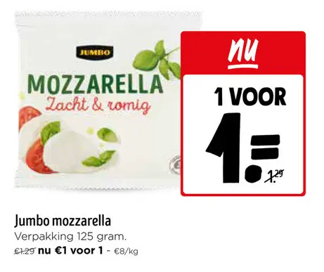 Promotie: mozzarella
