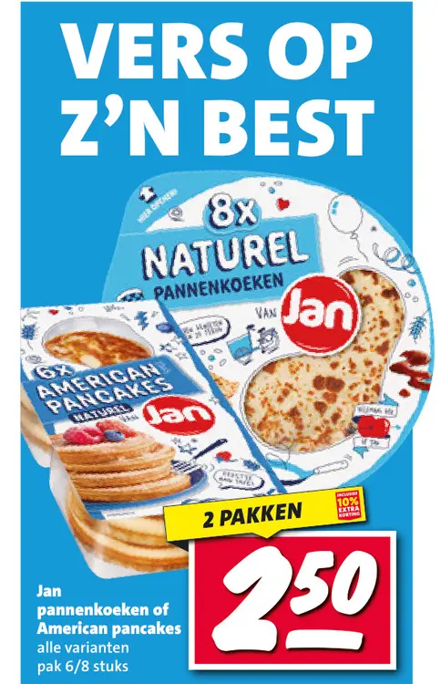 Aanbieding: Pannenkoeken of American pancakes