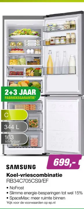 Aanbieding: Samsung RB34C705CS9/EF Koel-vriescombinatie
