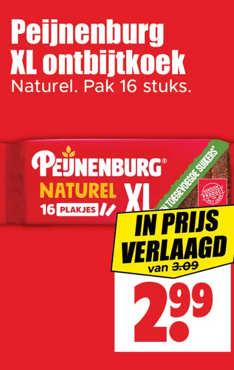 Aanbieding: Peijnenburg XL ontbijtkoek