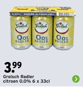 Aanbieding: Grolsch Radler citroen 0.0% 6 x 33cl