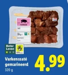 Aanbieding: Varkenssaté gemarineerd