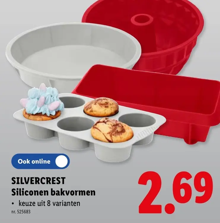 Promotie: Siliconen bakvormen