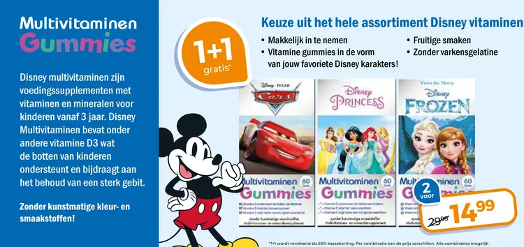 Aanbieding: Het hele assortiment Disney vitaminen