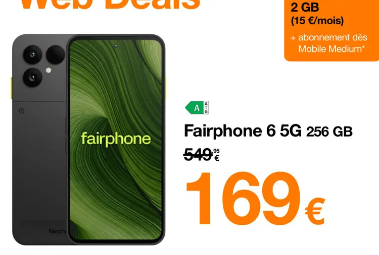 Offre: Fairphone 6 5G 256 GB