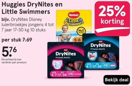 Aanbieding: Huggies DryNites en Little Swimmers
