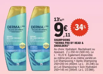 Aanbieding: SHAMPOOING "DERMA PRO BY HEAD & SHOULDERS"
