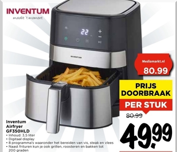 Aanbieding: Inventum Airfryer GF350HLD