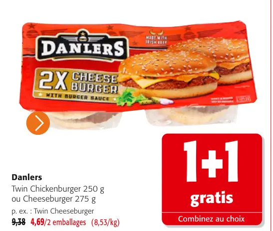 Offre: Twin Chickenburger ou Cheeseburger