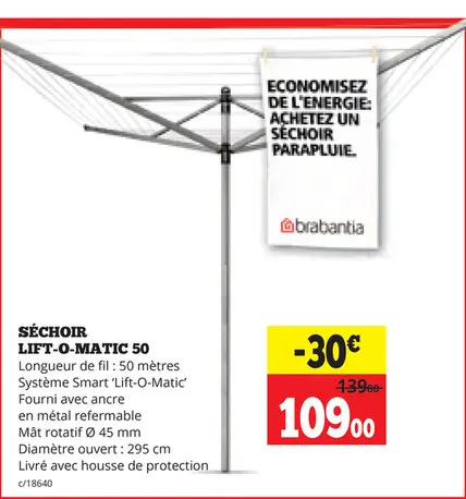 Offre: Séchoir lift-o-matic 50