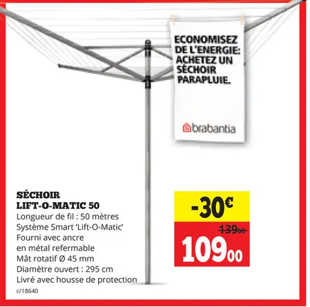 Offre: Séchoir lift-o-matic 50