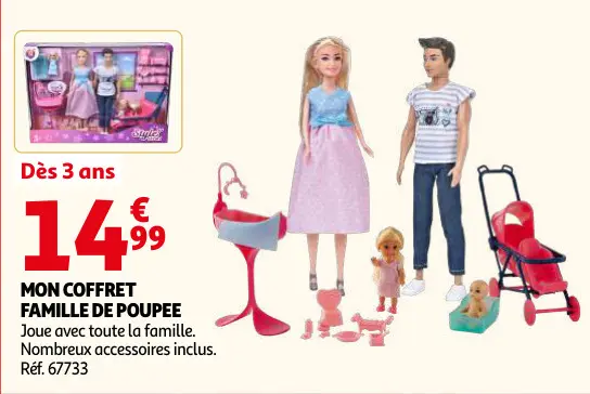 Promotie: Mon coffret famille de poupee