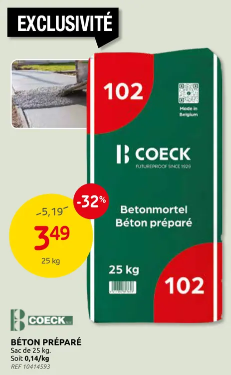 Offre: Béton préparé