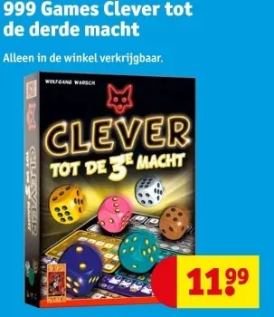 Aanbieding: 999 Games Clever tot de derde macht