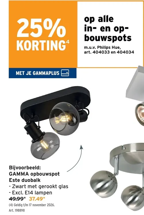 Promotie: In- en opbouwspots