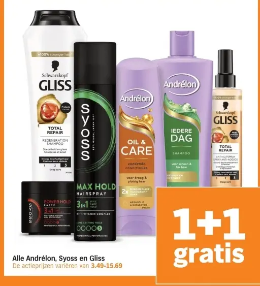 Aanbieding: Alle Andrélon, Syoss en Gliss