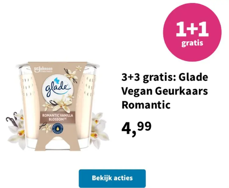 Aanbieding: Glade Vegan Geurkaars Romantic