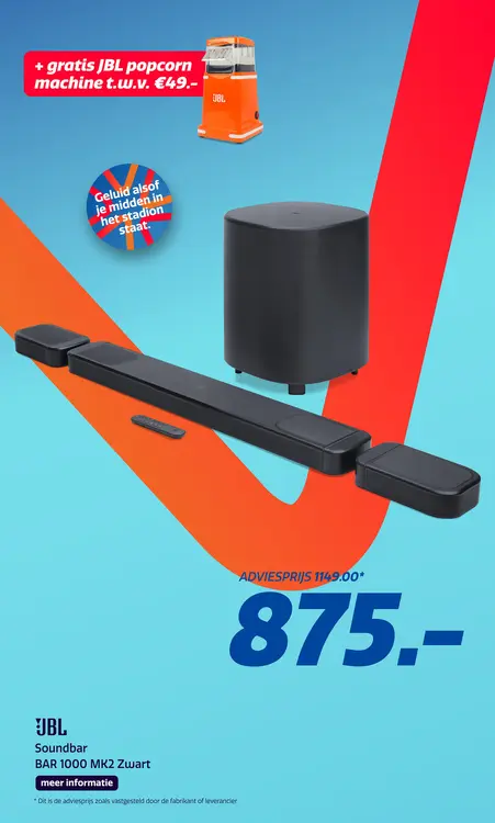 Aanbieding: JBL BAR 1000 M2 Zwart