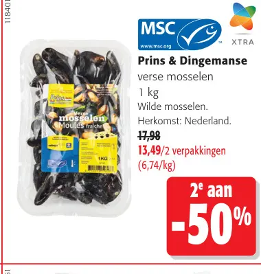 Promotie: Verse mosselen