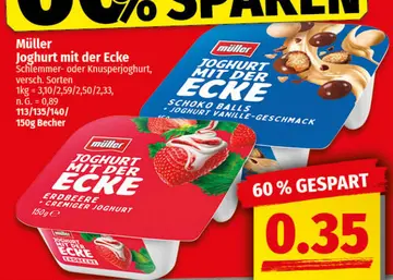Aanbieding: Müller Joghurt mit der Ecke