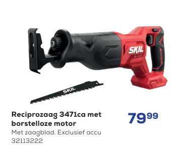 Promotie: Reciprozaag 3471ca met borstelloze motor