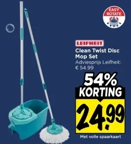 Aanbieding: Clean Twist Disc Mop Set