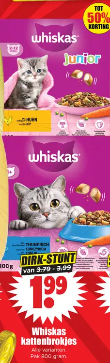 Aanbieding: Whiskas kattenbrokjes