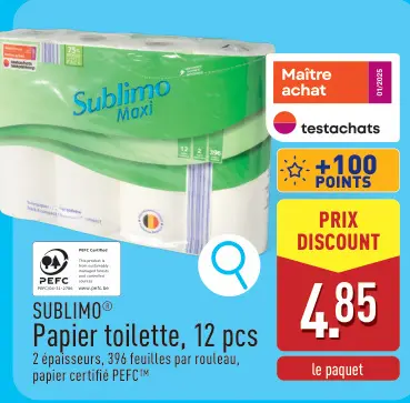 Offre: Sublimo Papier toilette