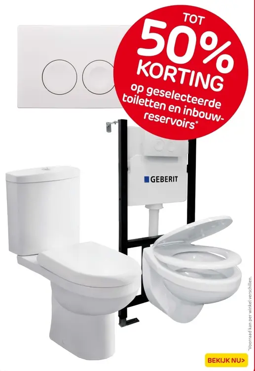 Aanbieding: Toiletten en inbouwreservoirs