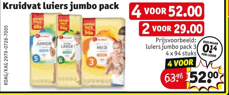 Aanbieding: luiers jumbo pack