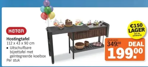 Aanbieding: Hostingtafel