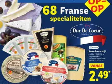 Aanbieding: Kazen Franse stijl