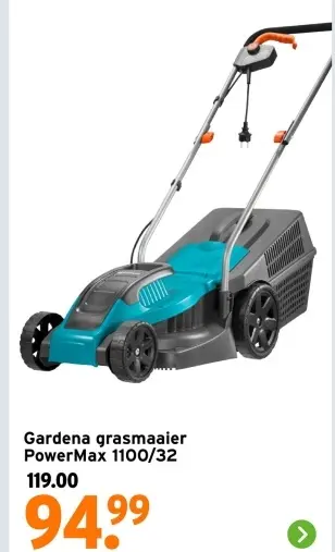 Aanbieding: Gardena grasmaaier PowerMax 1100/32