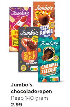 Aanbieding: chocoladerepen