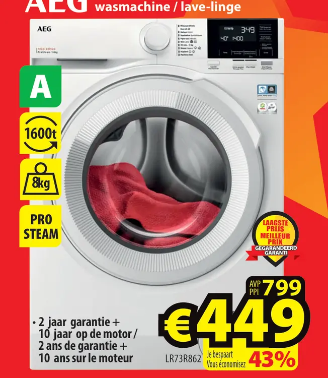Offre: wasmachine / lave-linge