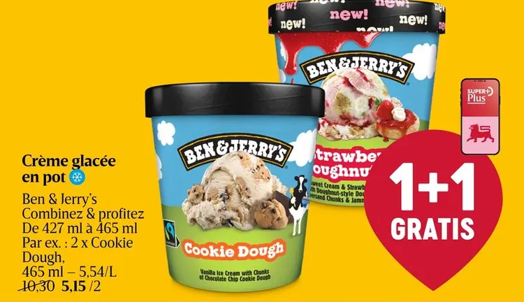 Offre: Crème glacée en pot
