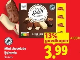 Aanbieding: Mini chocolade ijsjesmix
