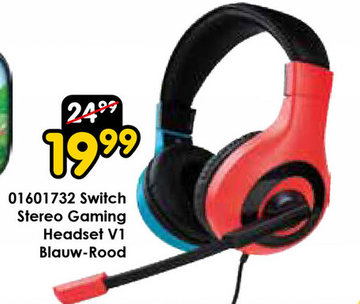 Aanbieding: Switch Stereo Gaming Headset V1 Blauw - Rood