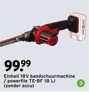 Aanbieding: 18V bandschuurmachine / powerfile TE-BF 18 LI