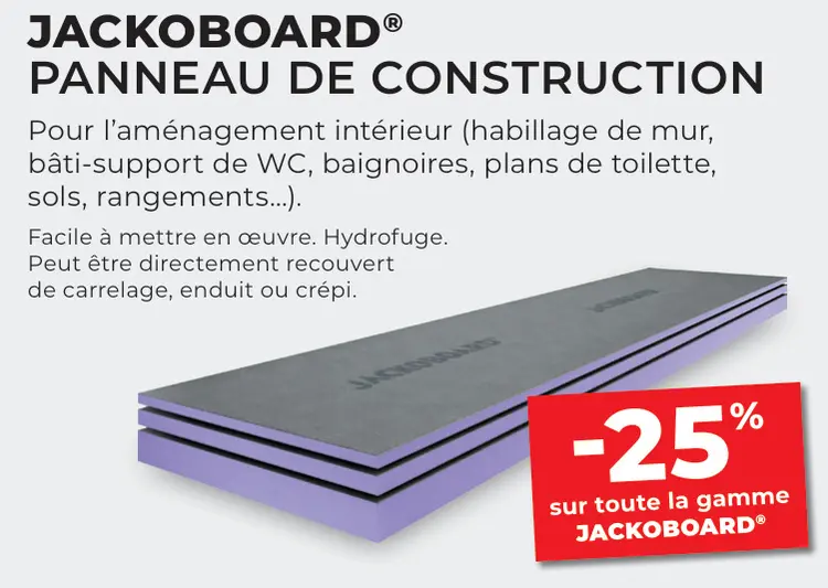 Offre: Jackoboard Panneau de construction