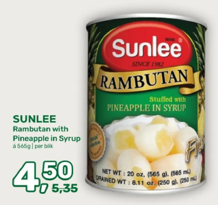 Aanbieding: Rambutan with Pineapple in Syrup