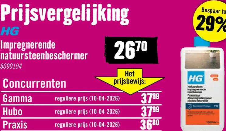 Aanbieding: HG natuursteen impregnerende beschermer 1 l