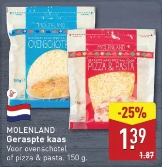 Aanbieding: MOLENLAND Geraspte kaas