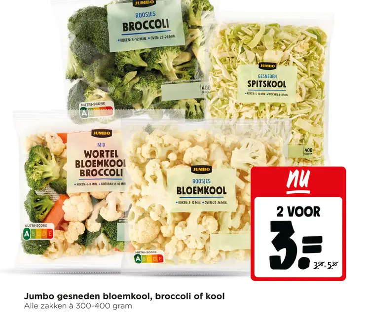 Aanbieding: Gesneden bloemkool, broccoli of kool